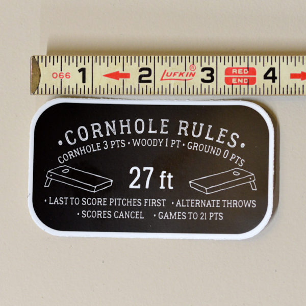 Cornhole Rules Stickers