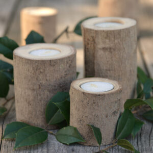 Maple Tree Branch Candle Holder - Set of Three