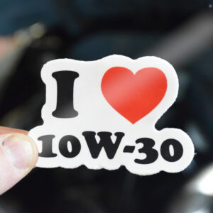 I Heart 10W-30 Motor Oil Sticker